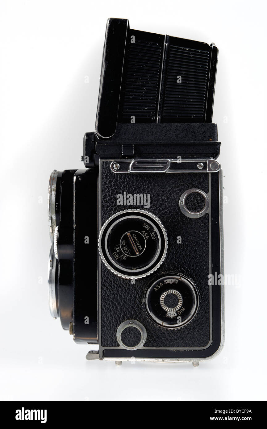 Rolleiflex 2.8F (TLR) alte Filmkamera Stockfoto