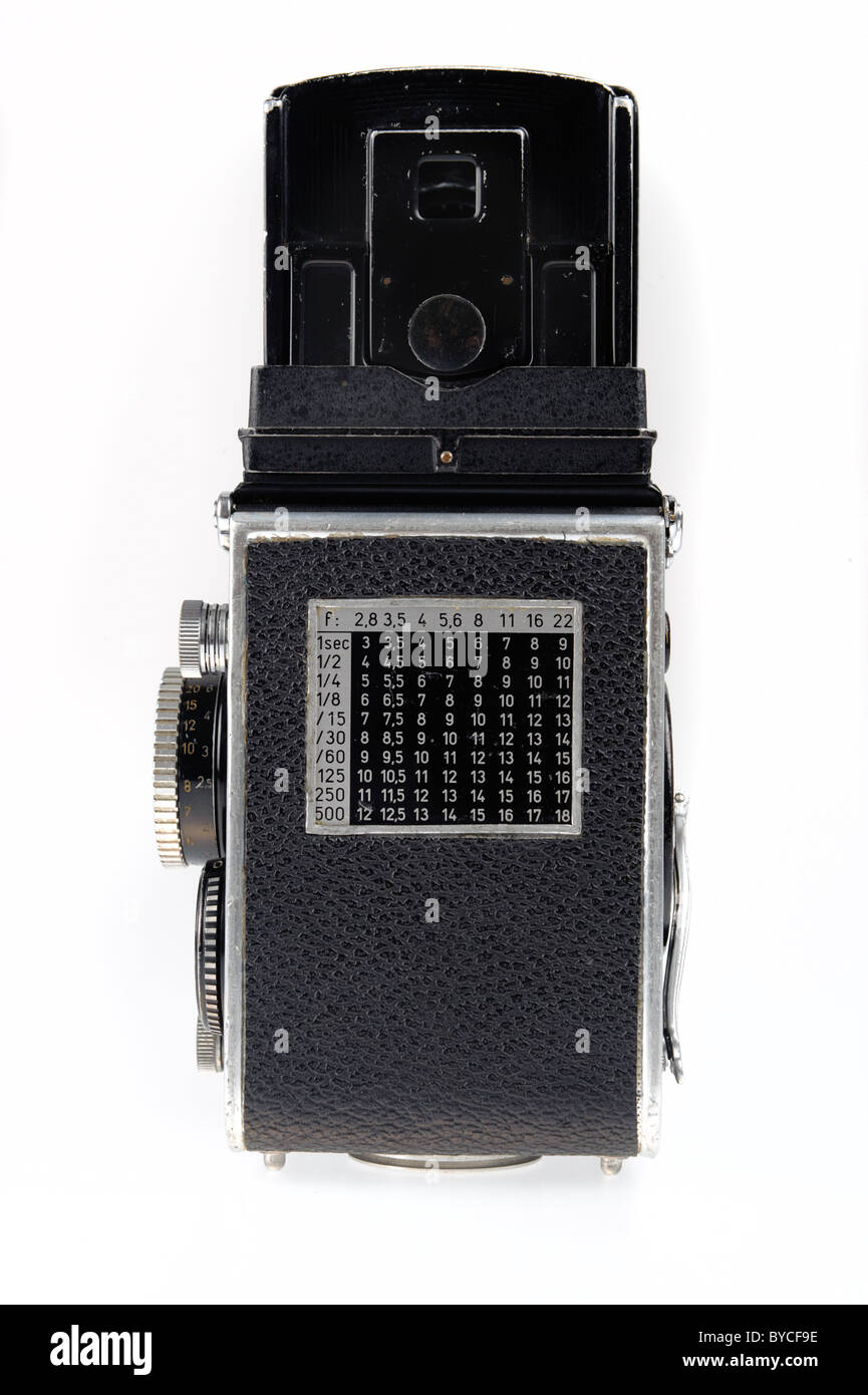 Rolleiflex 2.8F (TLR) alte Filmkamera Stockfoto