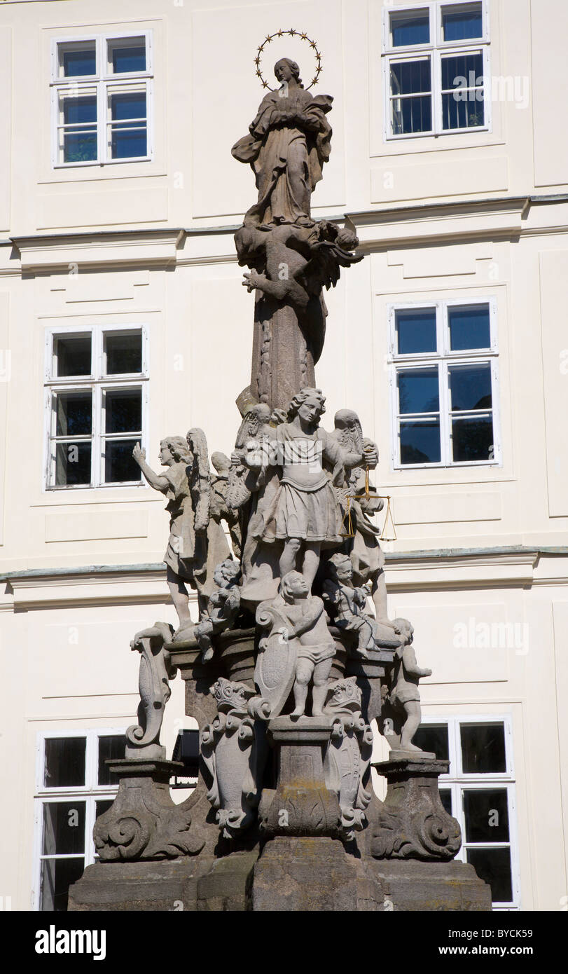 Banska Stiavnica - barocke Marys Spalte Stockfoto