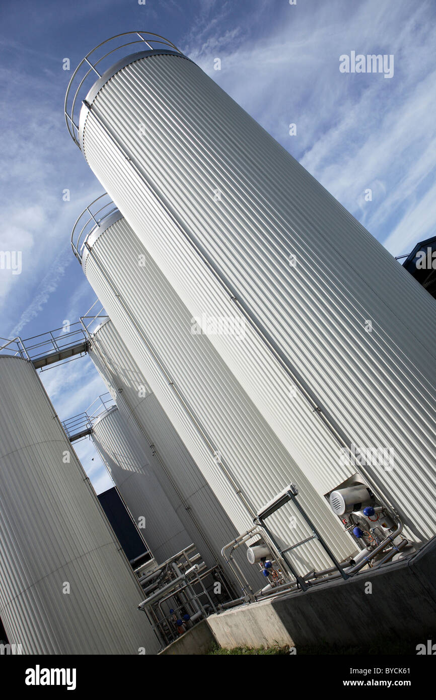 Industrielle silos Stockfoto