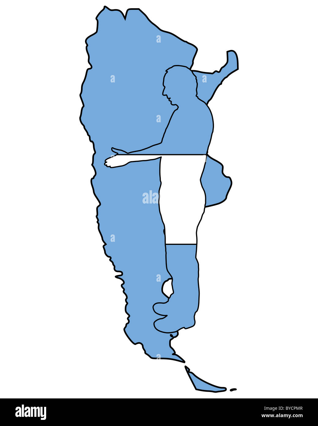 Herzlich Willkommen in Argentinien Stockfoto