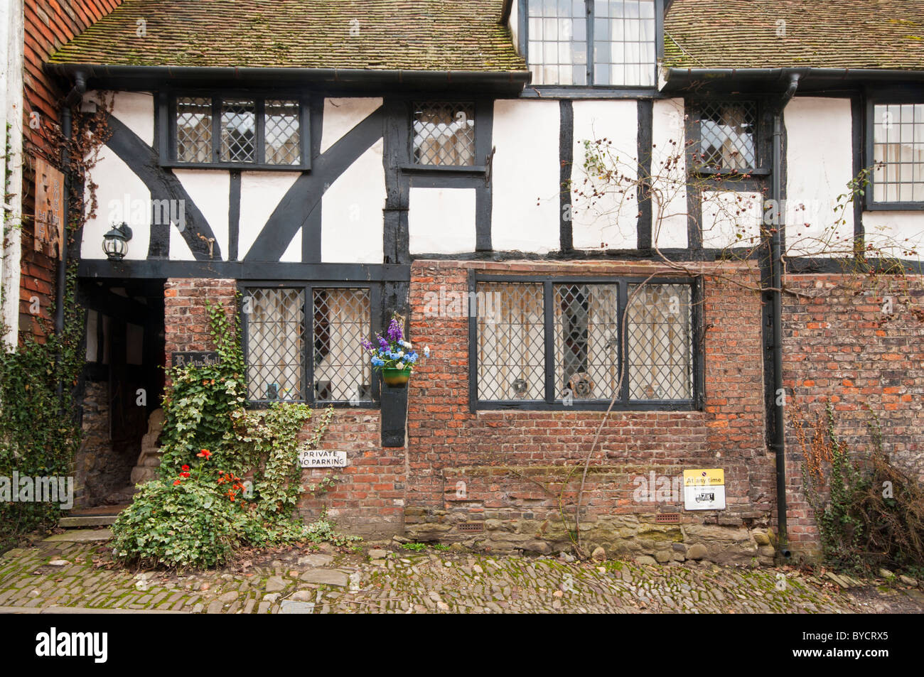 'Robin Hill' Haus 15. Jahrhundert Mermaid Street Roggen East Sussex England Stockfoto