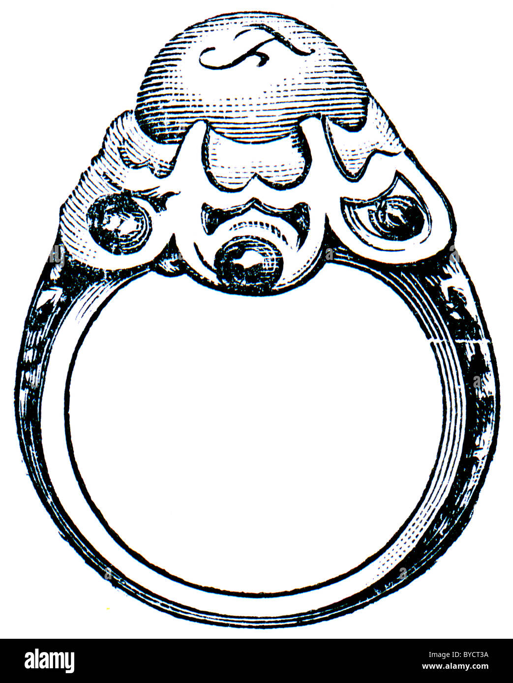 Ring des Friedrich i., Preußen, 17. Jahrhundert Stockfoto