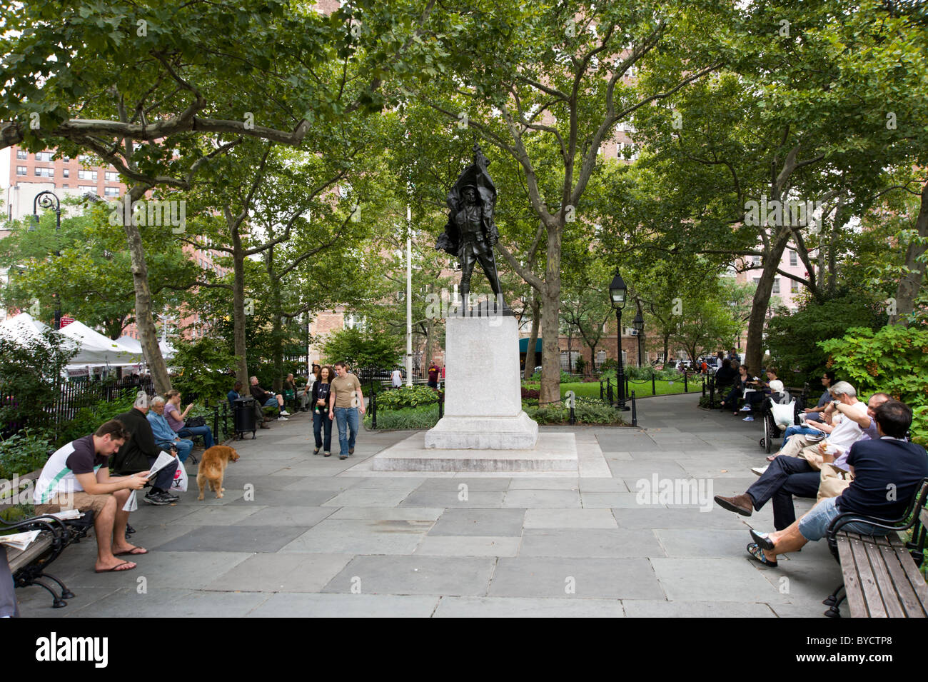 Abingdon Square Park in Greenwich Village, New York City, Amerika, USA Stockfoto