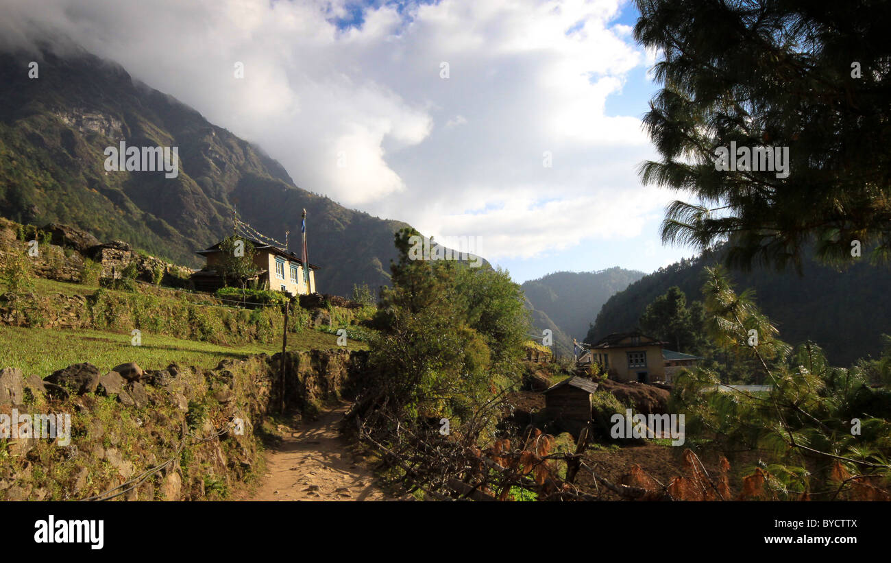 Sehenswürdigkeiten und Ansichten, Everest Base Camp Trail, Nepal, Asien Stockfoto