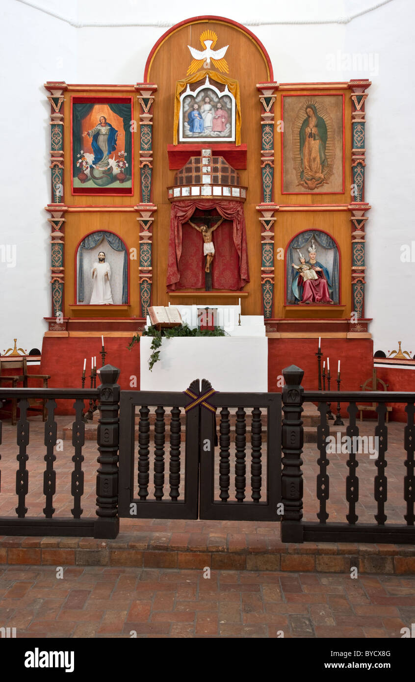 Altar, Franziskaner-Mission "Espiritu Santo", Stockfoto