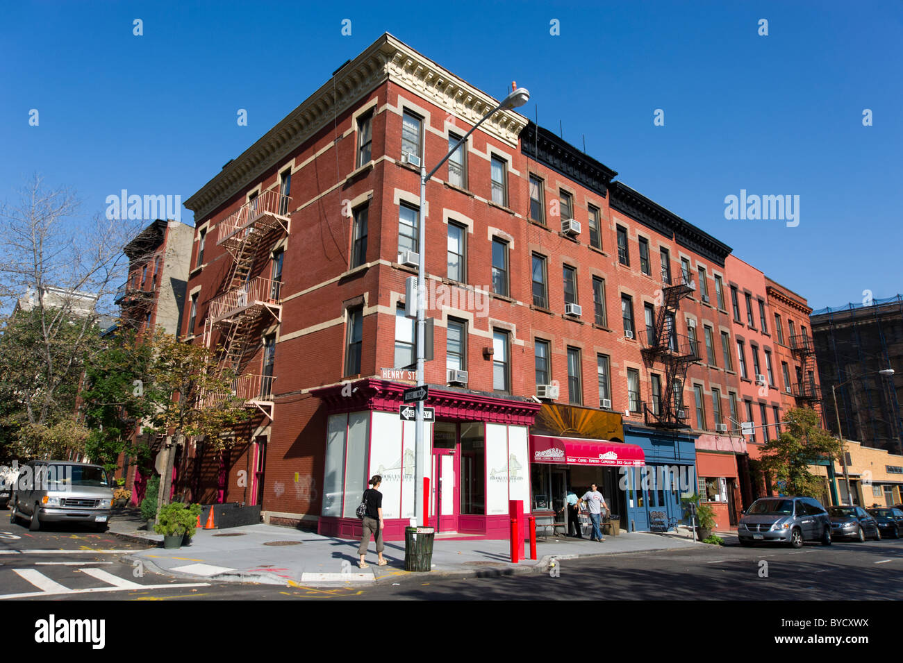 Henry Street im Stadtteil Brooklyn Heights, New York City, USA Stockfoto