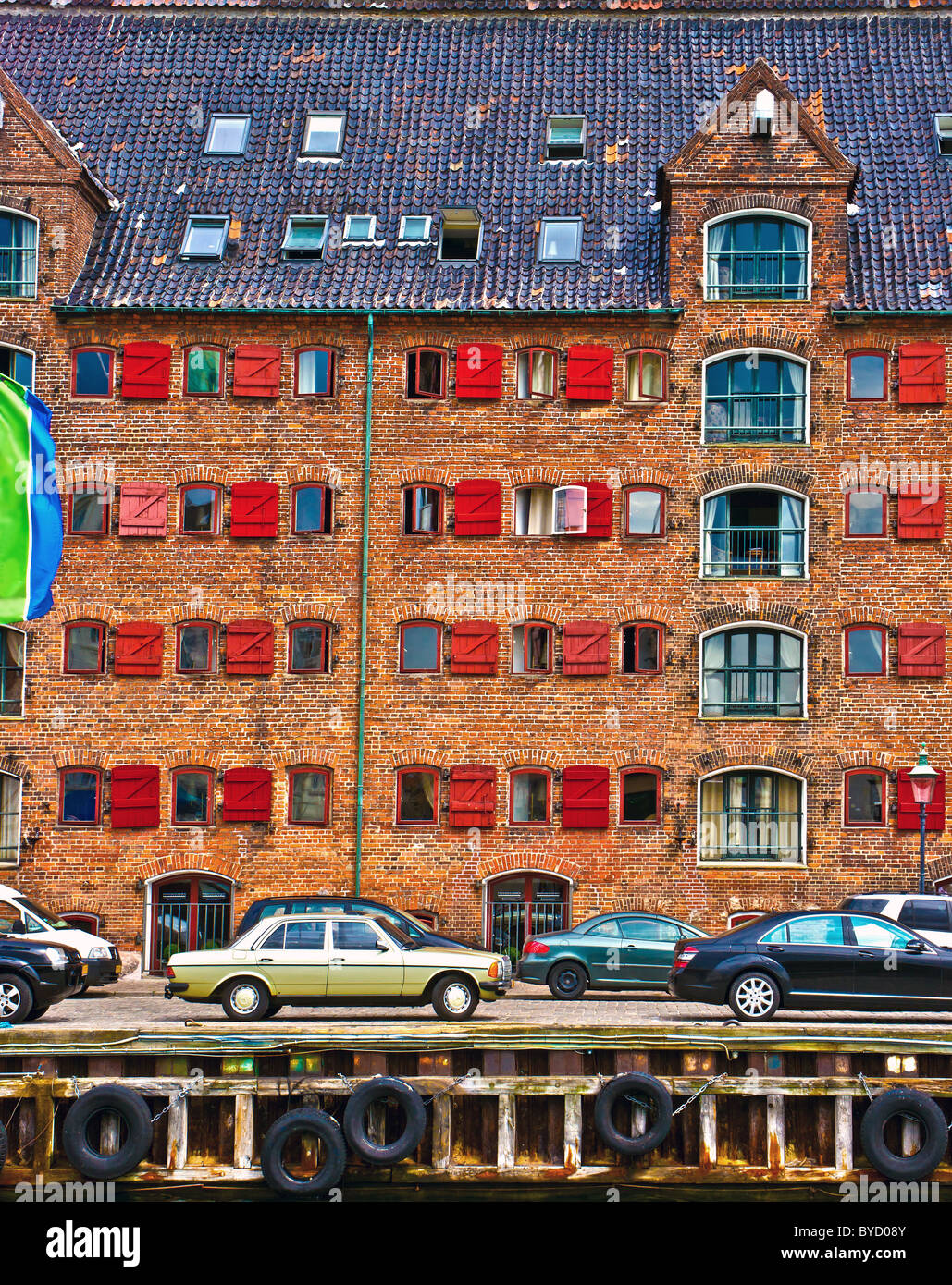 Lager Wohnungen, Copenhagan, Dänemark Stockfoto