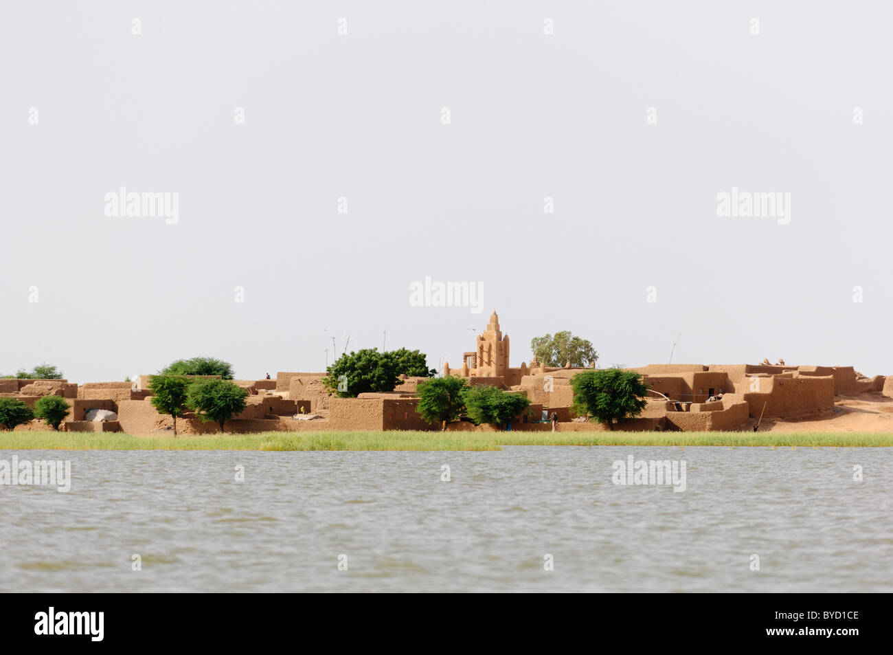Ein Dorf am Ufer des Flusses Niger, "Timbuktu Region", Mali Stockfoto