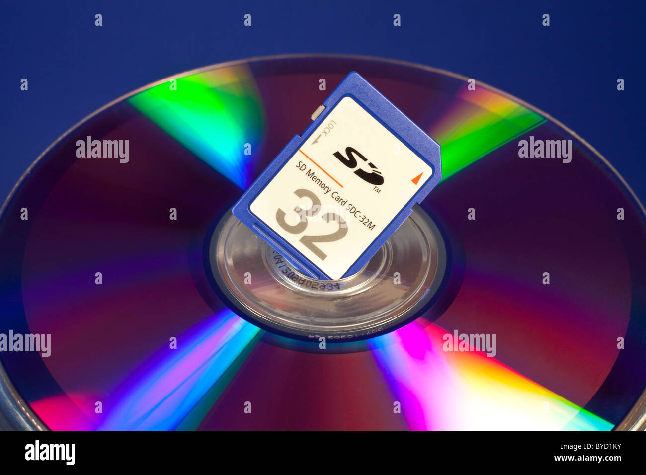 Eine SD-Speicherkarte Stockfoto