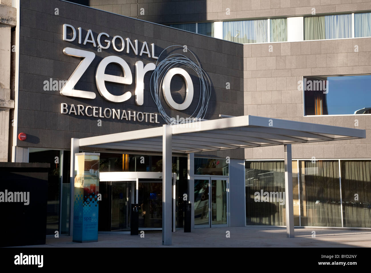 Diagonal Zero Hotel in der Maresme Forum Bezirk von Barcelona, Katalonien, Spanien Stockfoto