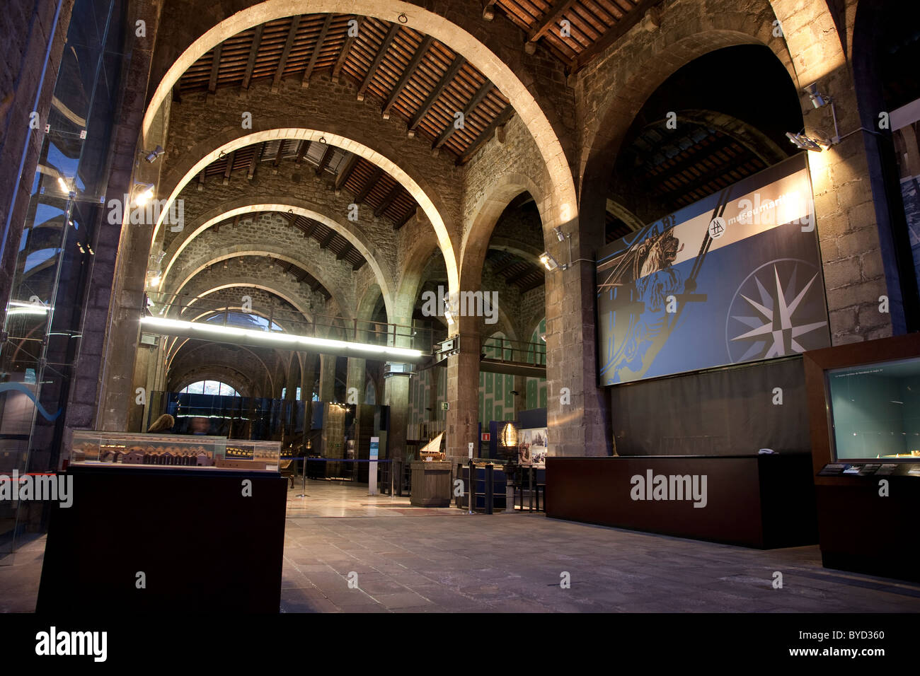 Maritime Museum - Museu Maritim in Barcelona, Katalonien, Spanien Stockfoto