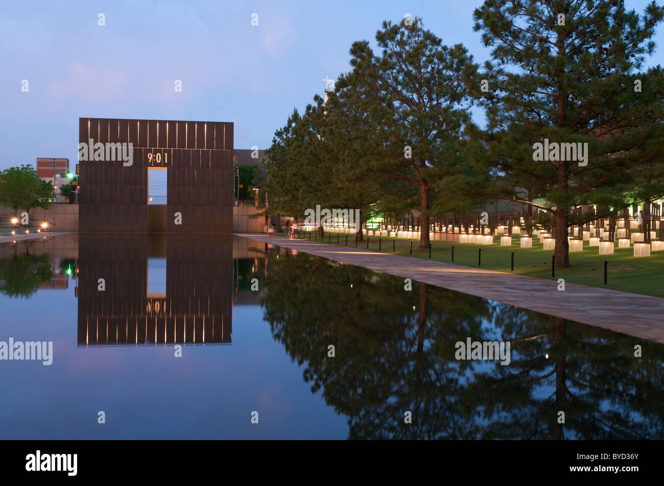 Oklahoma City National Memorial & Museum, gewidmet für die Opfer der Bombardierung Alfred P. Murrah Federal Building Stockfoto