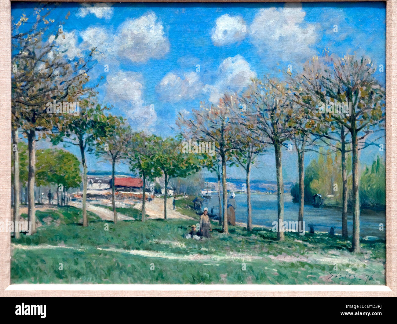 Seine in Bougival, 1876, von Alfred Sisley Stockfoto