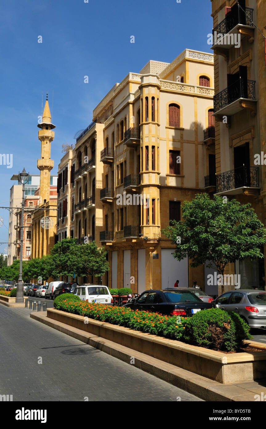 Gebäude im historischen Zentrum von Beirut, Beyrouth, Libanon, Nahost, Westasien Stockfoto