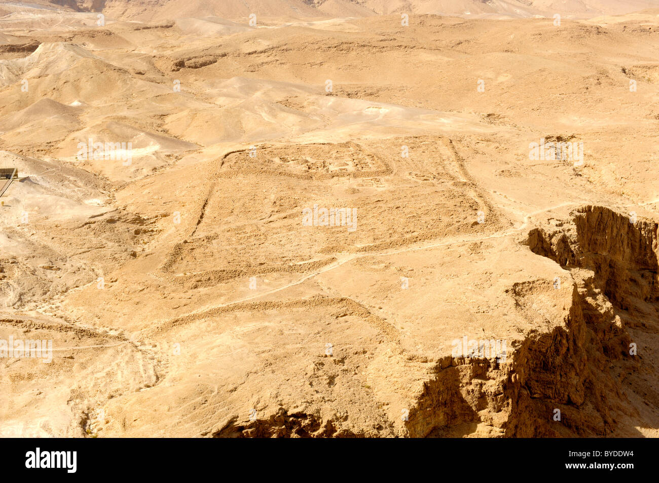 Camp 6 der römischen Belagerer, Masada National Park, Judäa, Totes Meer, Israel, Naher Osten, Südwestasien Stockfoto