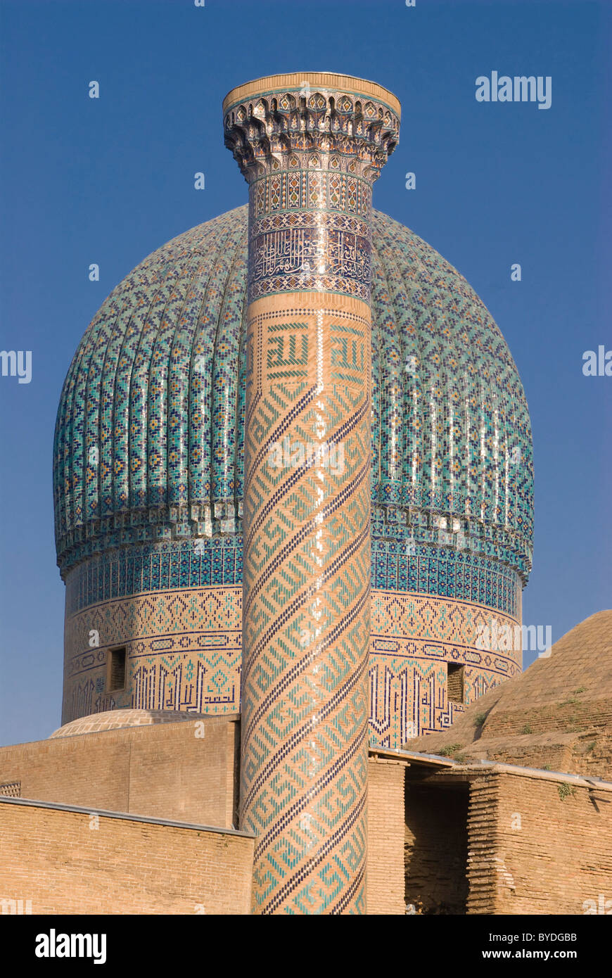 Guri Amir Mausoleum, Samarkand, Usbekistan, Zentralasien Stockfoto