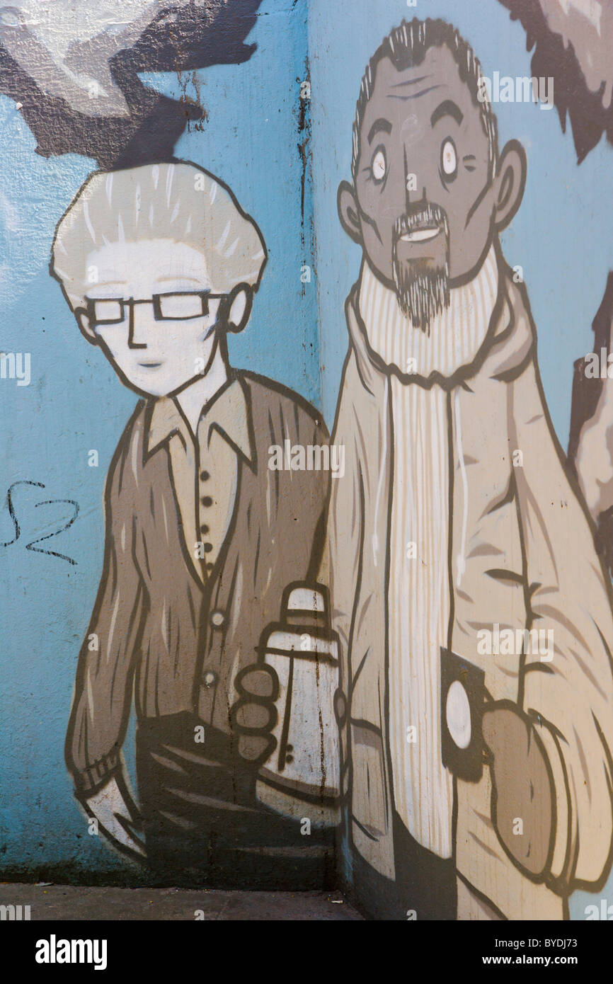 Sprühdose Kunst von de5ign4, St. Mary Street u-Bahn, Southampton, Hampshire, England, Vereinigtes Königreich, Europa Stockfoto