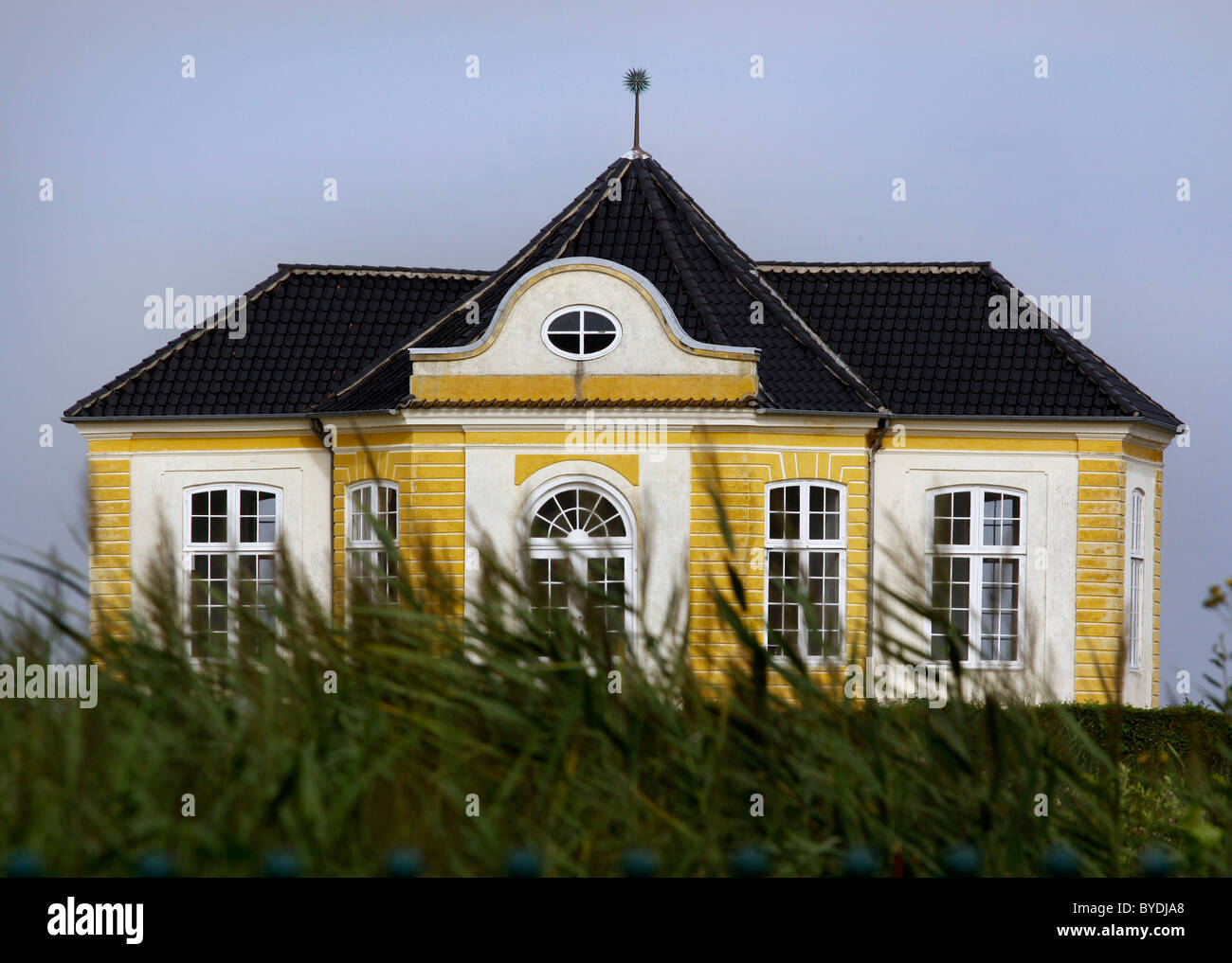 Teepavillon im Schloss Valdemar, Svendborg, Fünen, Dänemark, Europa Stockfoto