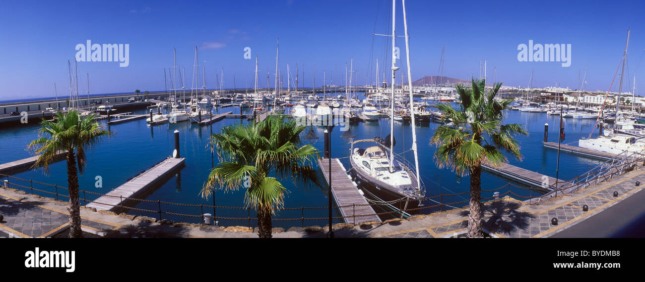 Marina, Marina Rubicon, Playa Blanca, Lanzarote, Kanarische Inseln, Spanien, Europa Stockfoto