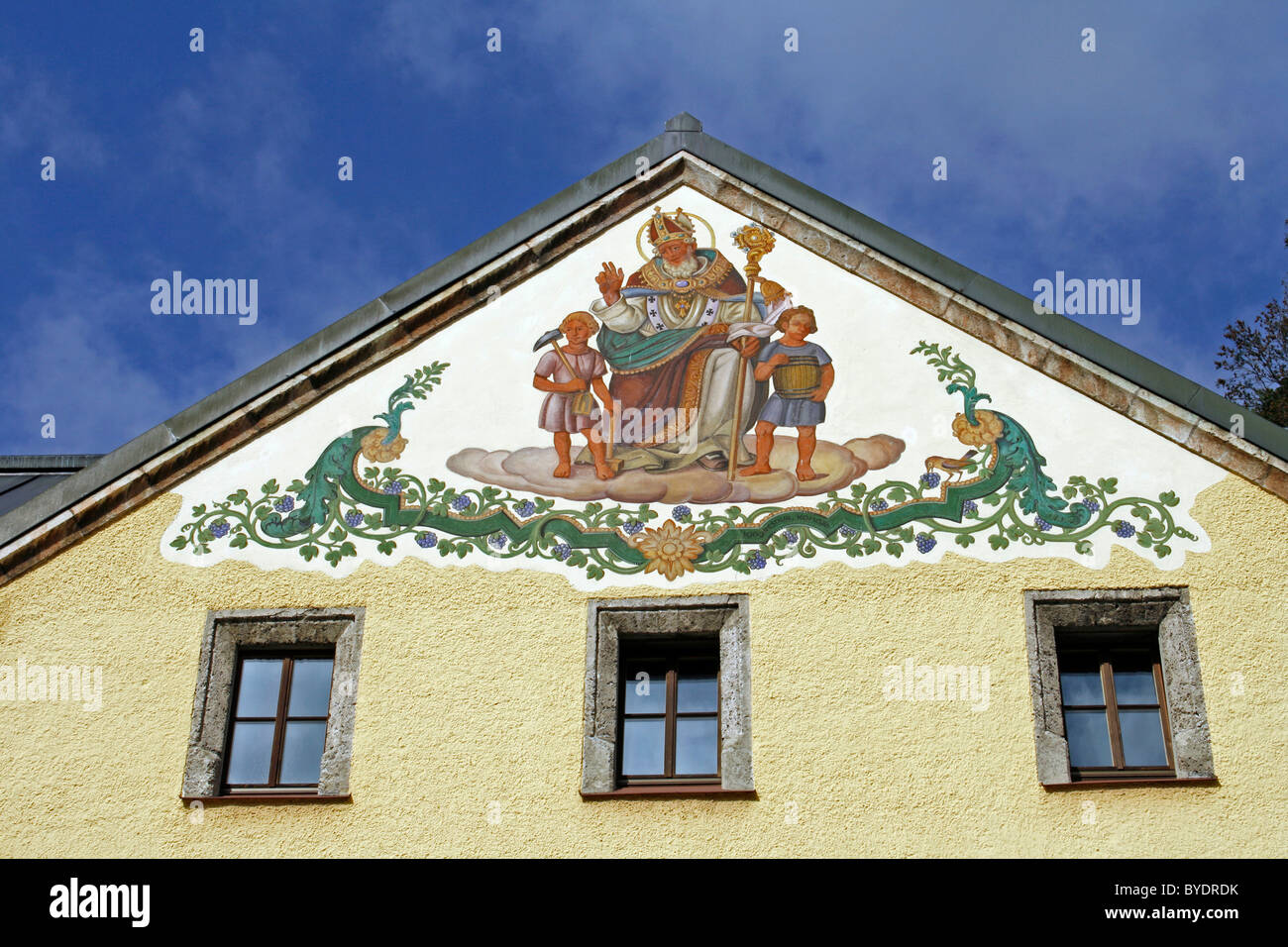 Dekoriert, Fassade, Berchtesgaden, Bayern, Deutschland, Europa Stockfoto