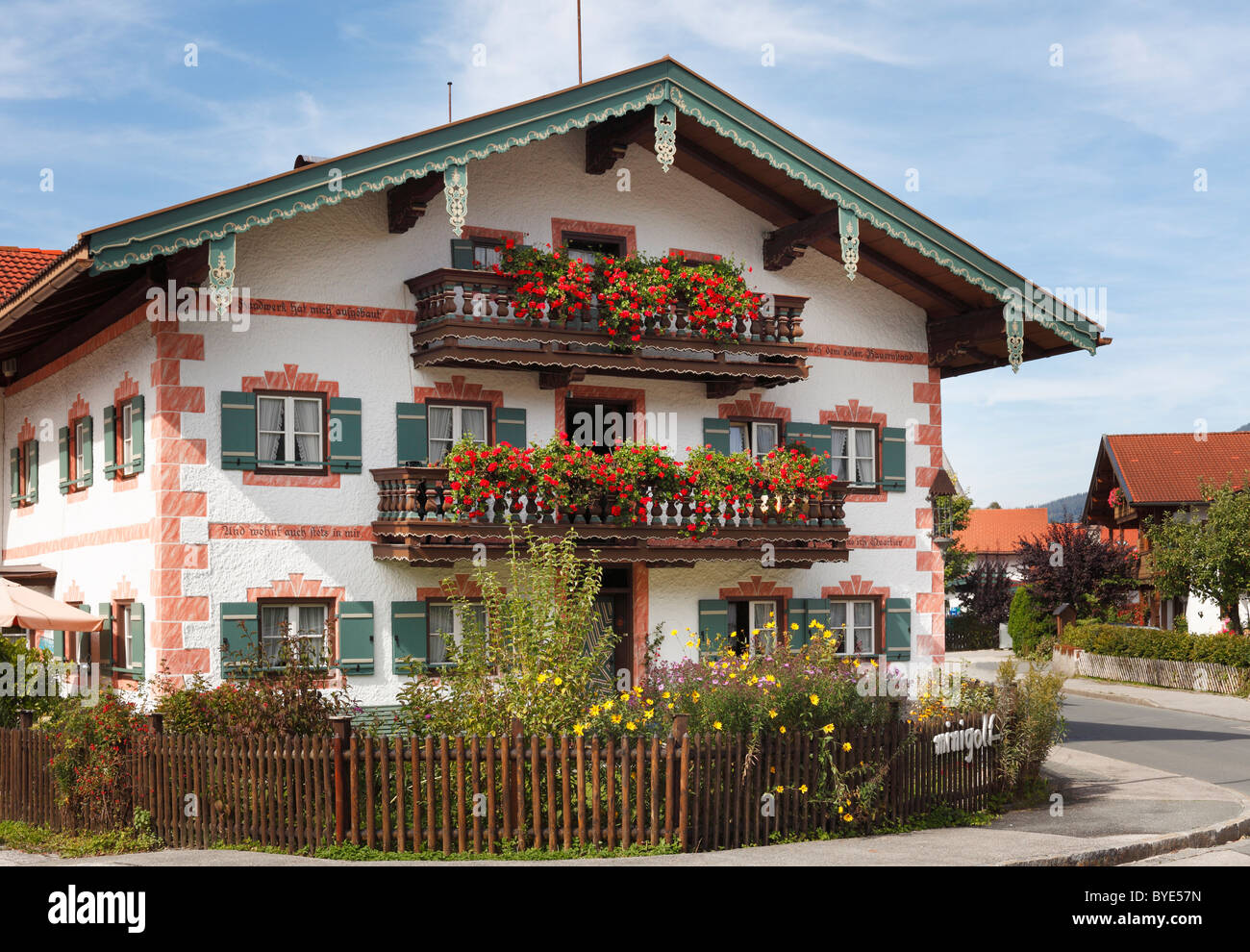 Bauernhaus in Inzell, Chiemgau, Oberbayern, Deutschland, Europa Stockfoto