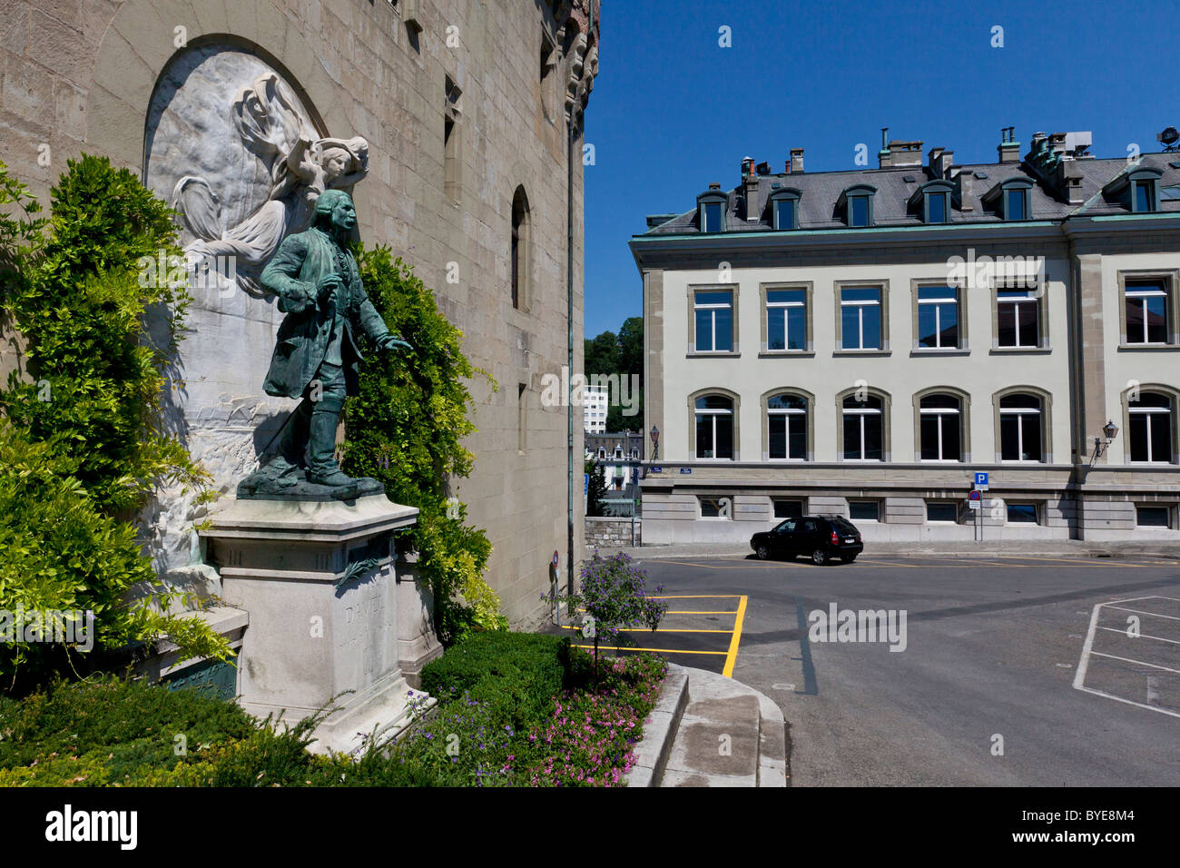 Denkmal für Davel im Château Saint-Maire, Lausanne, Kanton Waadt, Genfer See, Schweiz, Europa Stockfoto