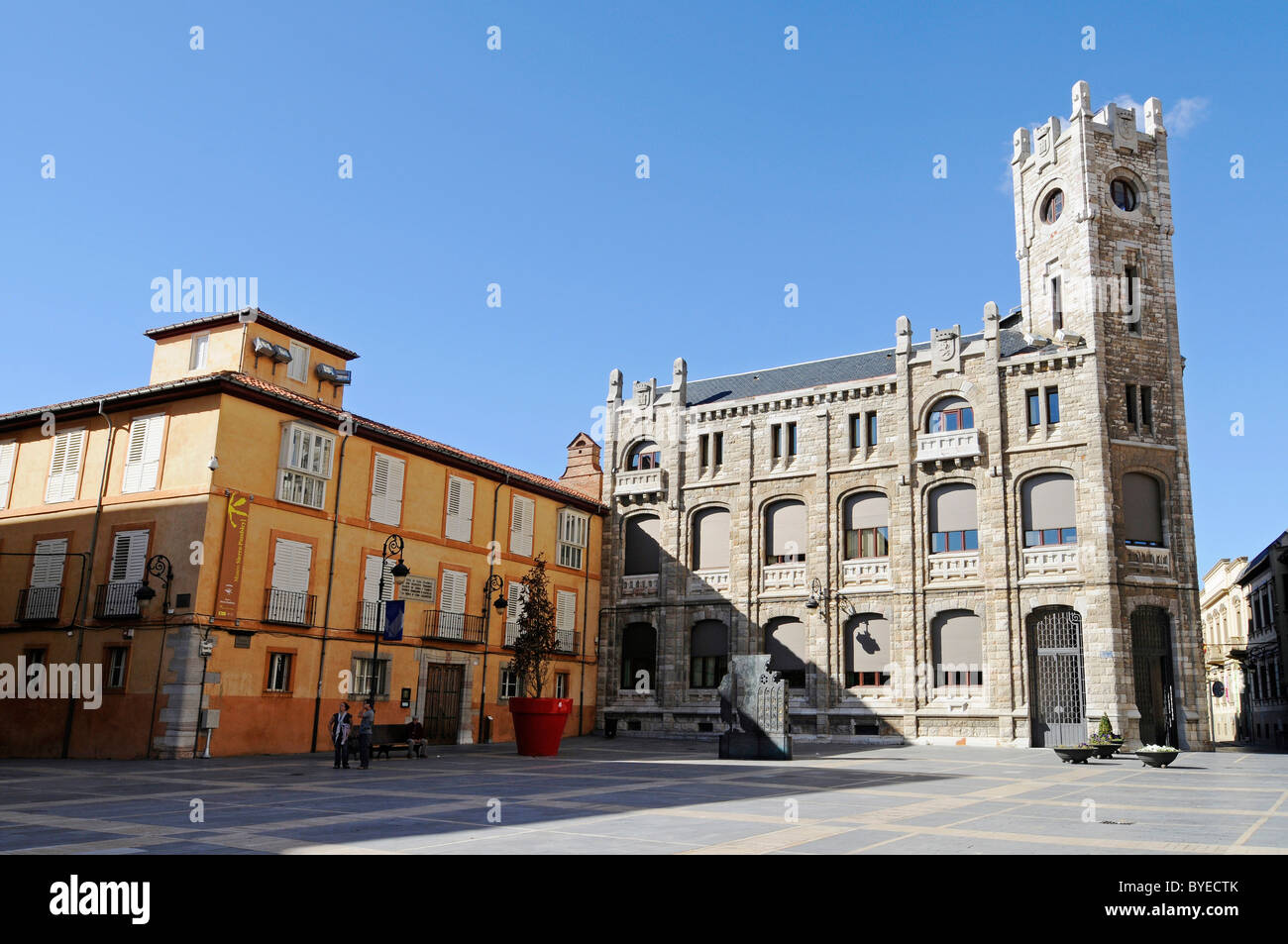 Historische Gebäude, Plaza Regla, Leon, Provinz von Castilla y León, Kastilien und León, Spanien, Europa Stockfoto