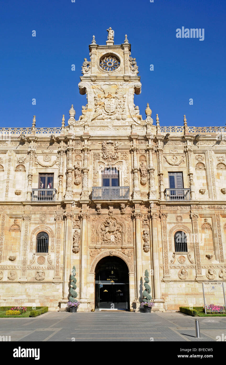 Hotel Parador San Marcos, ein ehemaliges Kloster, Plaza San Marcos, Leon, Provinz von Castilla y León, Kastilien und León, Spanien Stockfoto