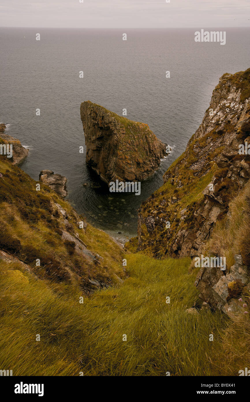 Im rauen Norden Ostküste auf das Erbe trail zwischen Port Nis und Tolsta, Isle of Lewis, äußeren Hebriden, Schottland, Vereinigtes Königreich Stockfoto