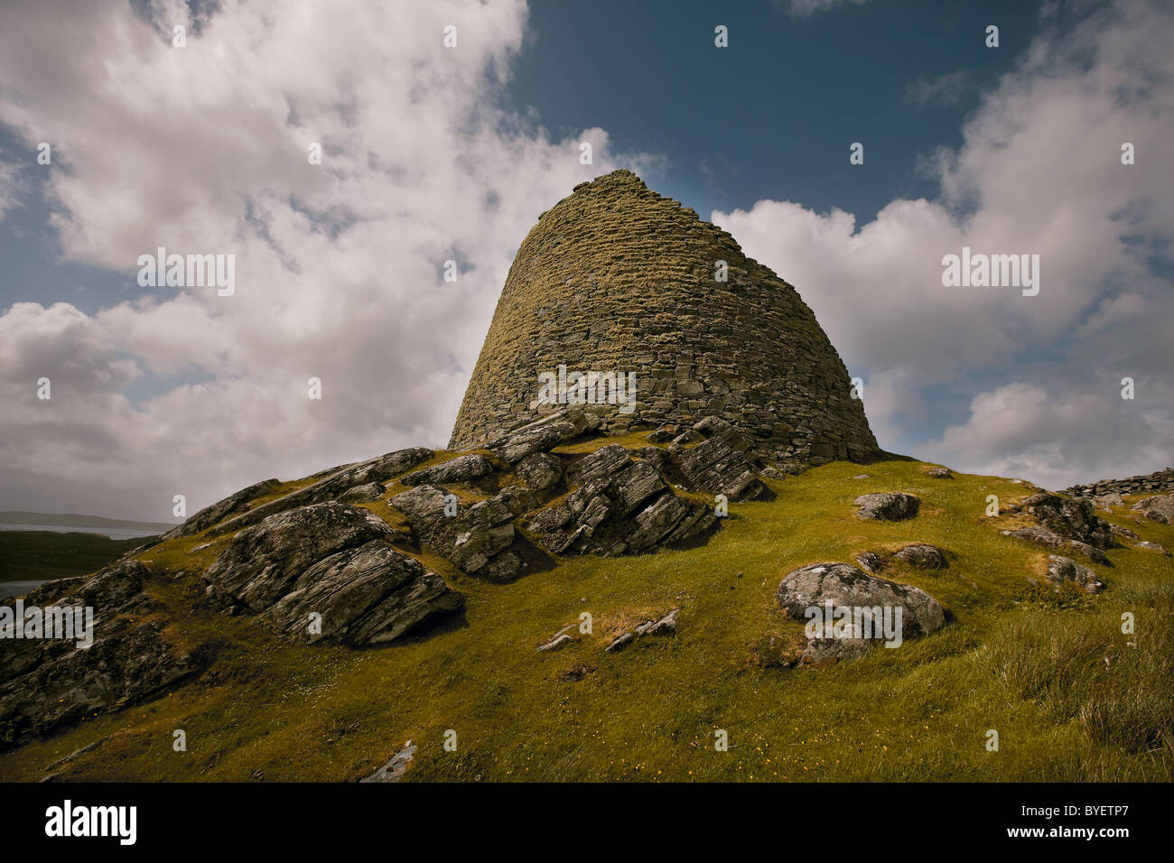 Dun Carloway Broch, Westküste der Isle of Lewis, äußeren Hebriden, Schottland, Großbritannien Stockfoto