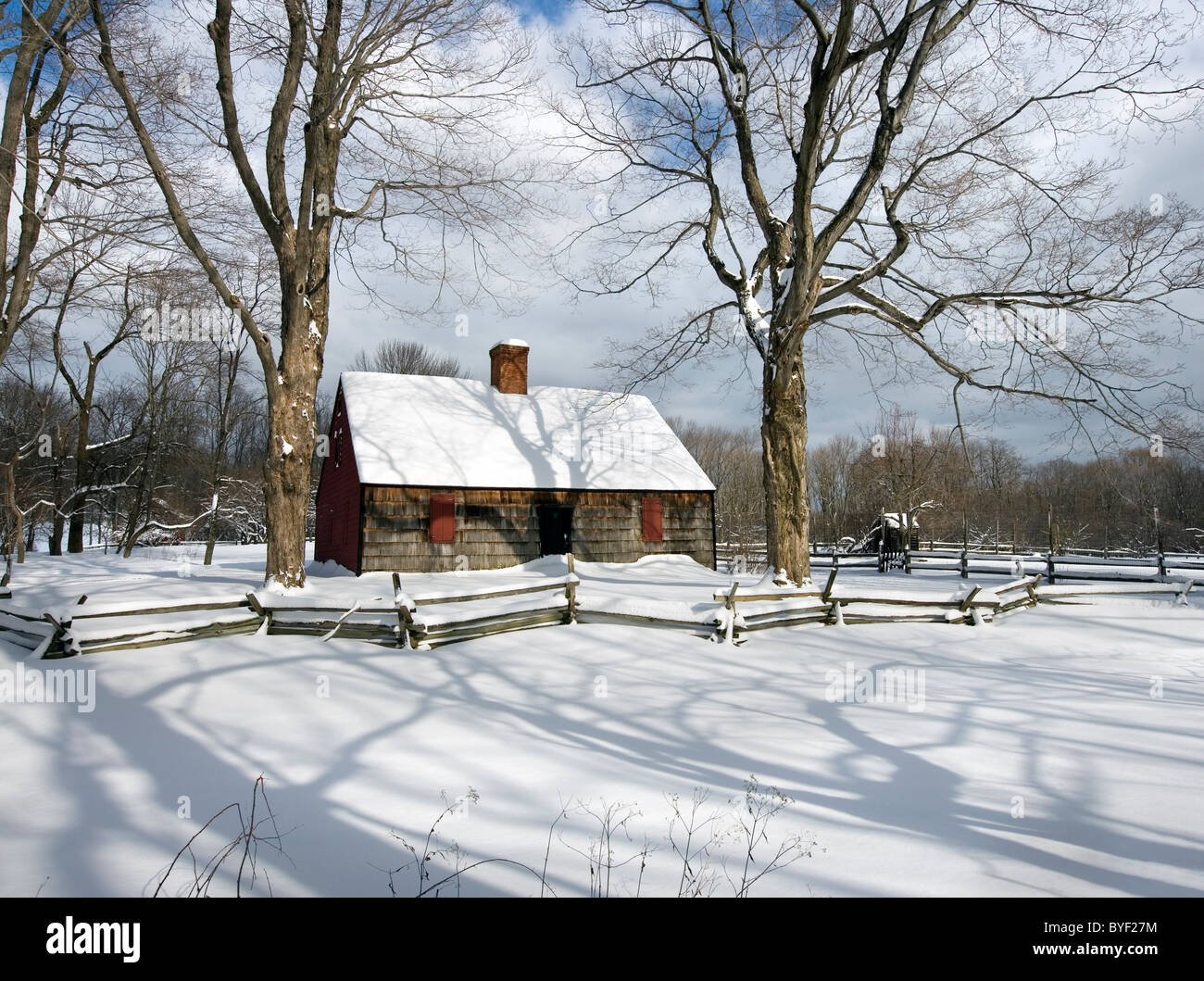 Der Docht Haus, Morristown, NJ am Jockey Hollow Natioanl Park Stockfoto