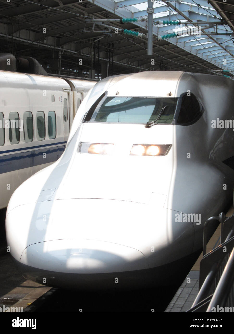 Hochgeschwindigkeitszug Shinkansen, Hochgeschwindigkeitszug, Japan Stockfoto