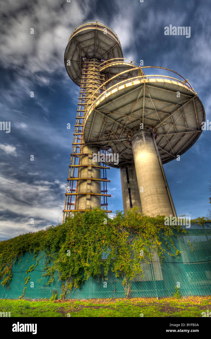 Der New York State Pavillon ist ein bröckelt Relikt von der Weltausstellung 1964 in Flushing Meadow Queens Stockfoto
