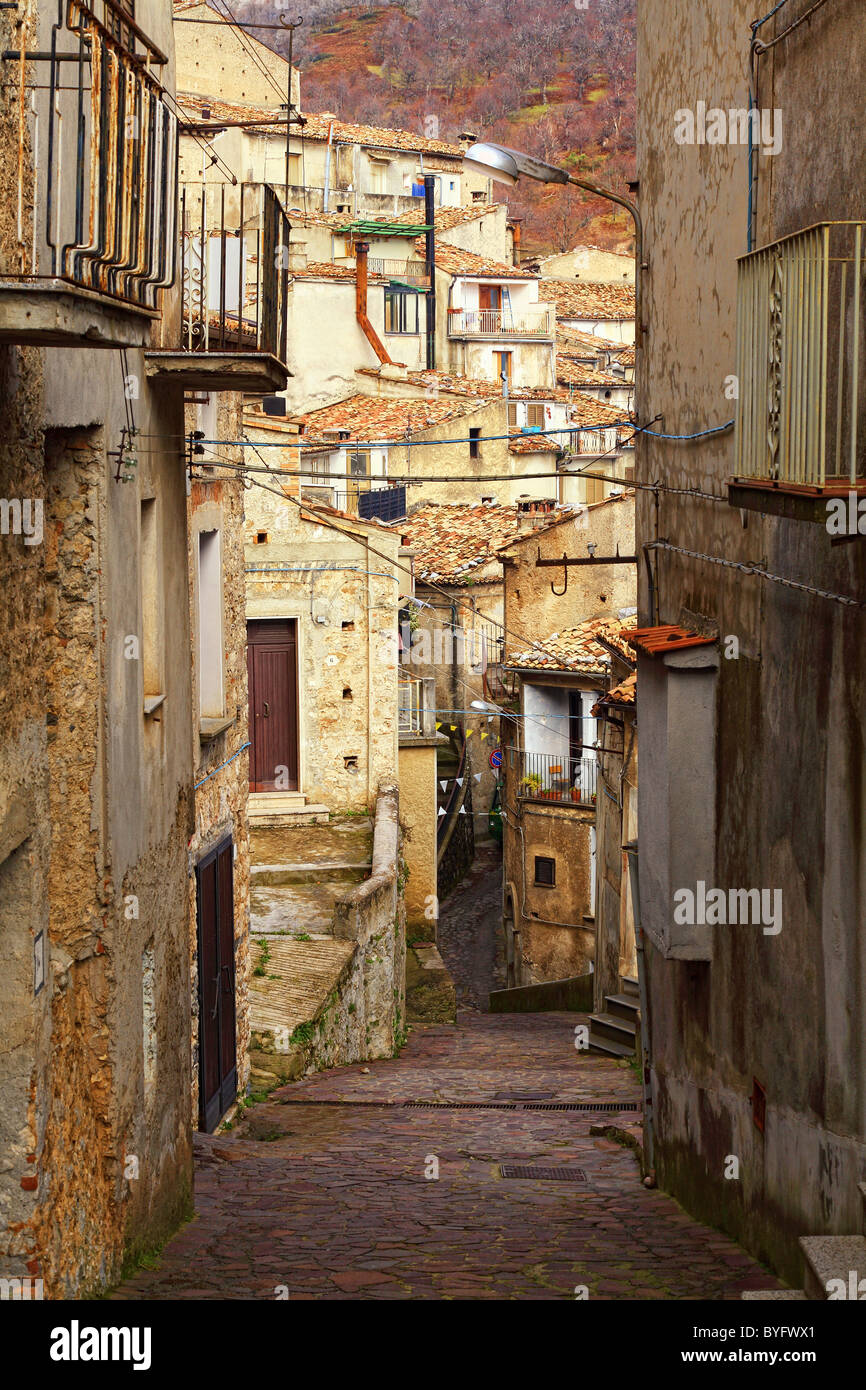 San Donato altes Dorf in Süd-Italien Stockfoto