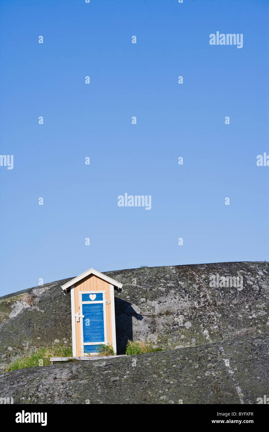 Nebengebäude am Meer Stockfoto