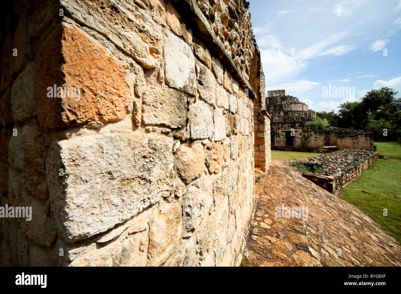 DER SACABE BOGEN, MAYA-RUINEN VON EK BALAM, YUCATAN, MEXIKO Stockfoto