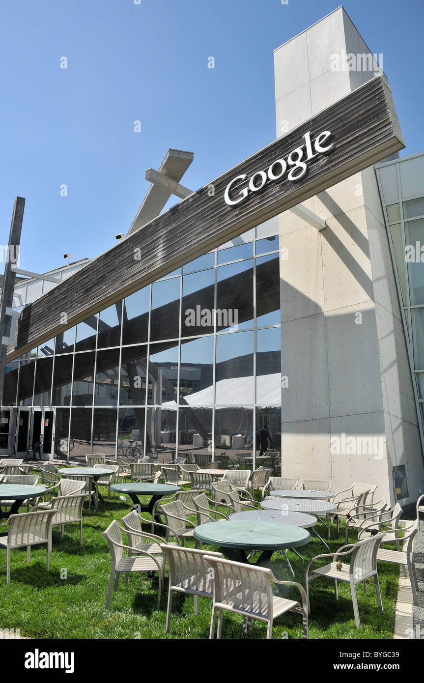 Das Googleplex - Googles Silicon Valley Hauptsitz in Mountain View, Kalifornien Stockfoto