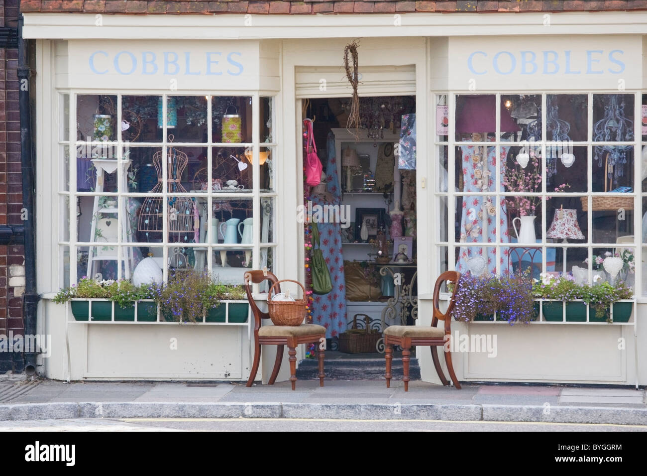 Ladenfront im Old Portsmouth, Hampshire, England, UK Stockfoto