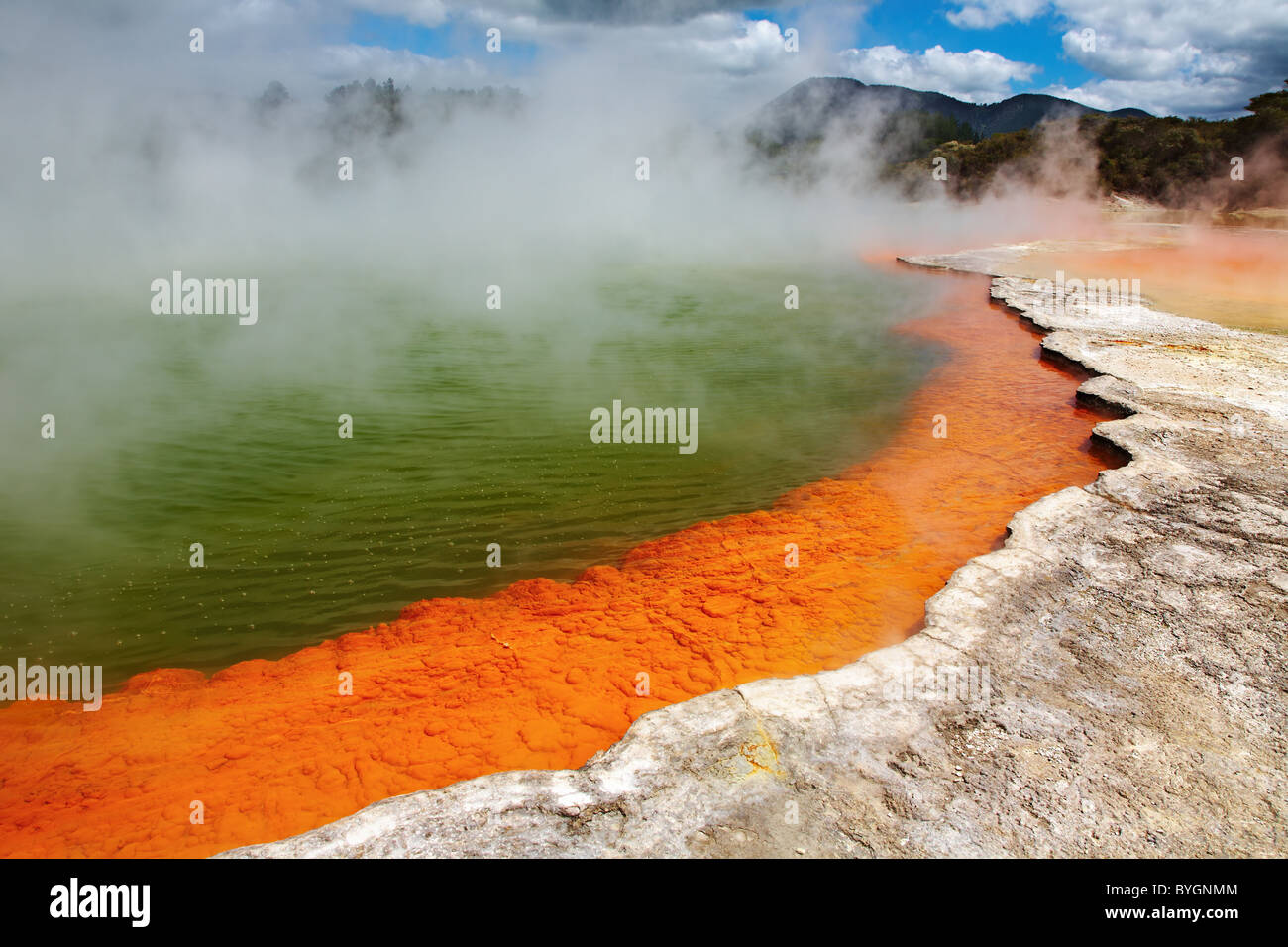 Champagne Pool, heiße Thermalquelle, Rotorua, Neuseeland Stockfoto