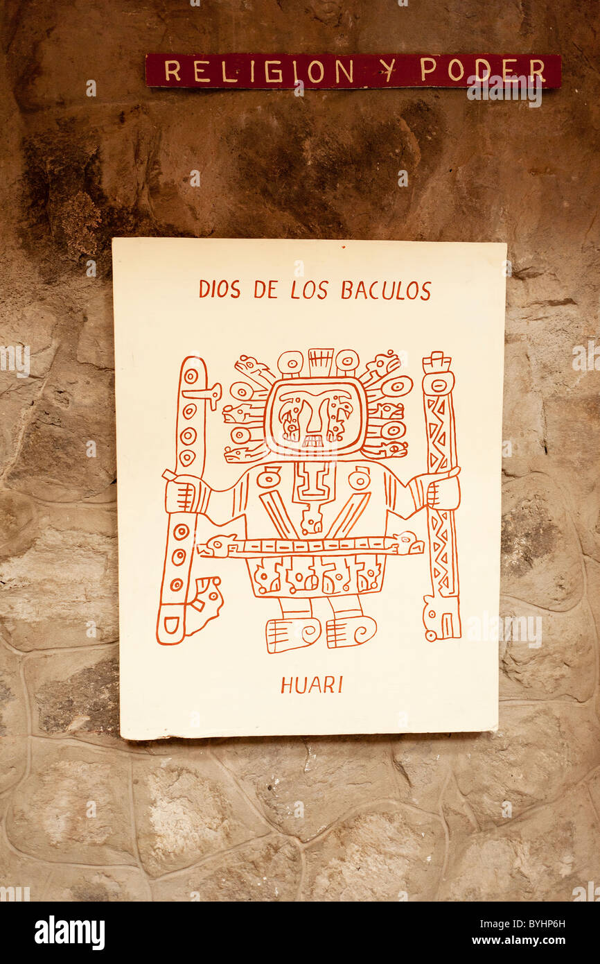 Eine Ausstellung im Musée Huari oder Wari in der Nähe von Ayacucho in Peru Stockfoto