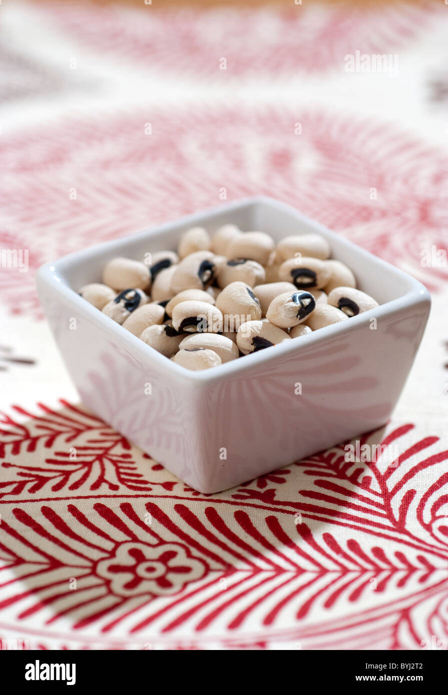 Schwarze gemusterte Erbsen getrocknet. Stockfoto Schwarze gemusterte Erbsen getrocknet. Stockfoto