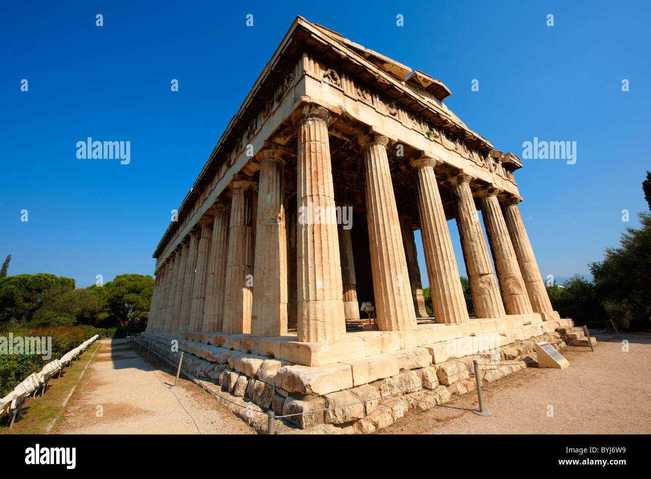 Tempel des Hephaistos, Agora von Athen, Griechenland Stockfoto