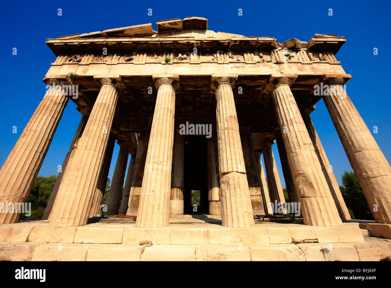 Tempel des Hephaistos, Agora von Athen, Griechenland Stockfoto