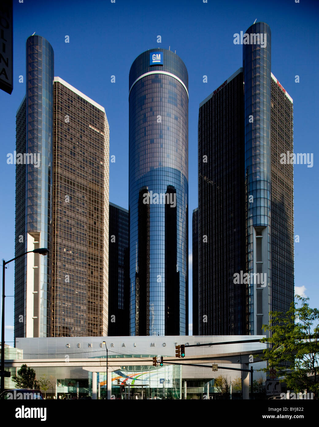 USA, Michigan, Detroit, General Motors Unternehmenszentrale im Renaissance Center Stockfoto
