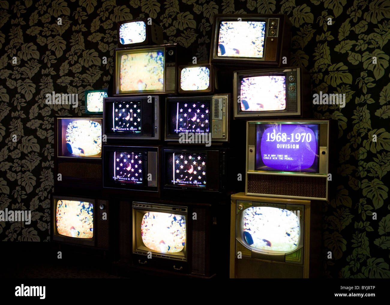 Retro-TV-Geräte Stockfoto