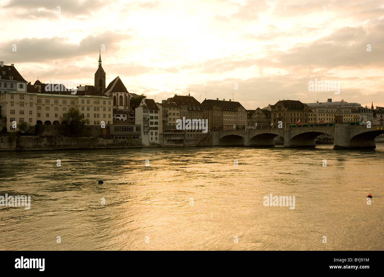 Der mittleren Brücke, Basel, Schweiz Stockfoto