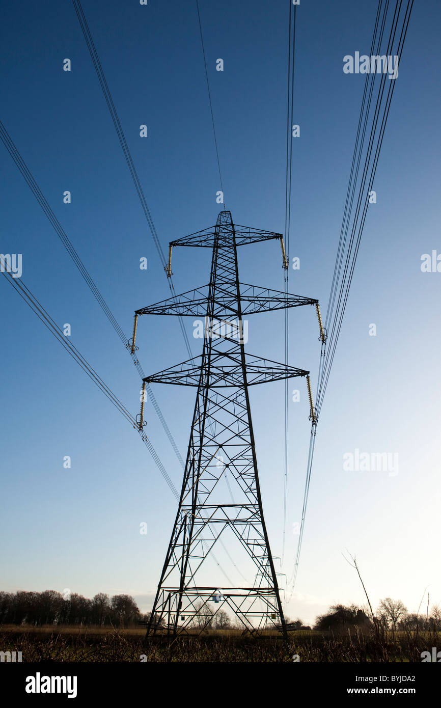 Strommasten Stockfoto