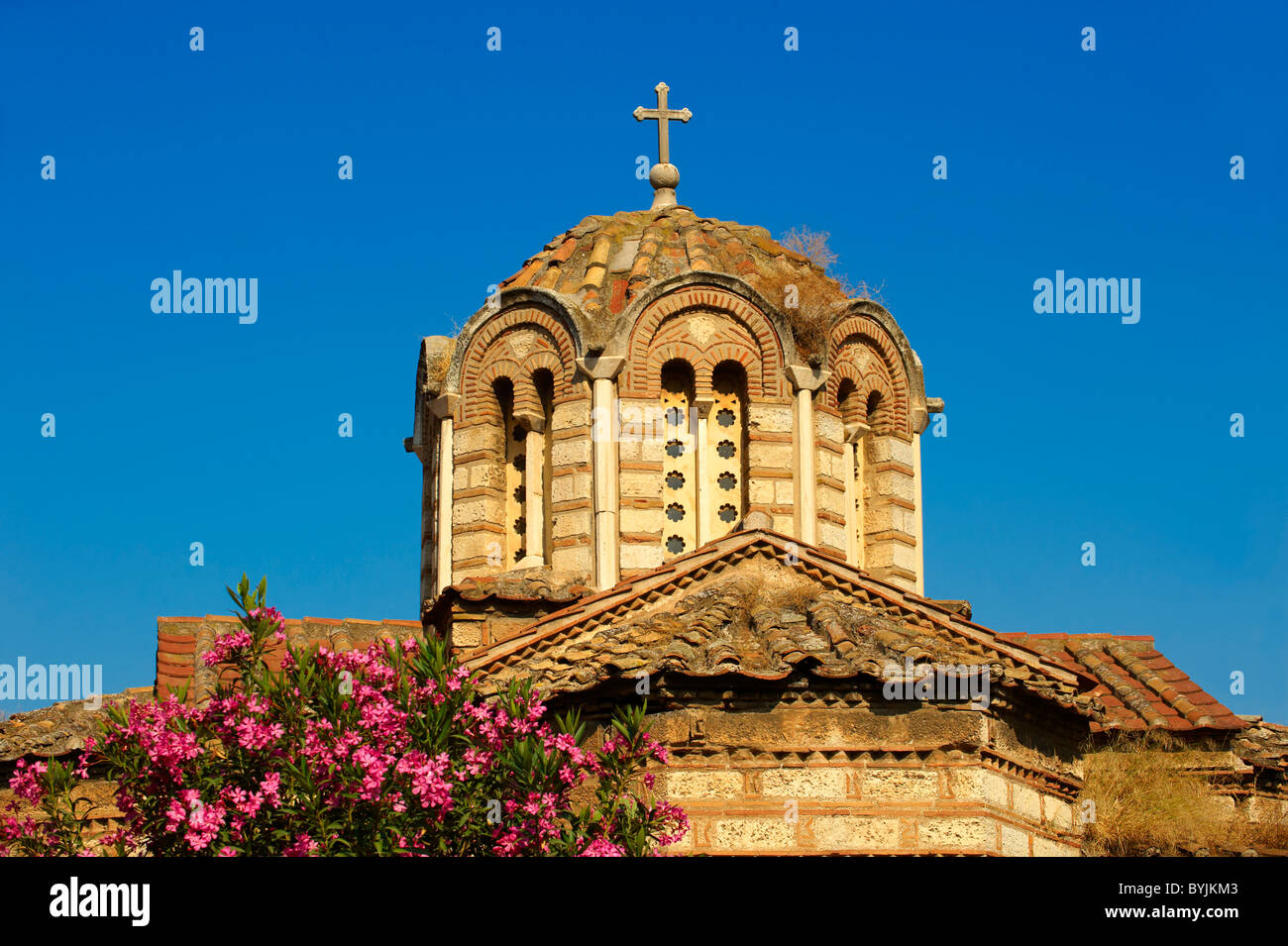 Byzantinische griechisch-orthodoxe Kirche in der antiken Agora von Athen Stockfoto