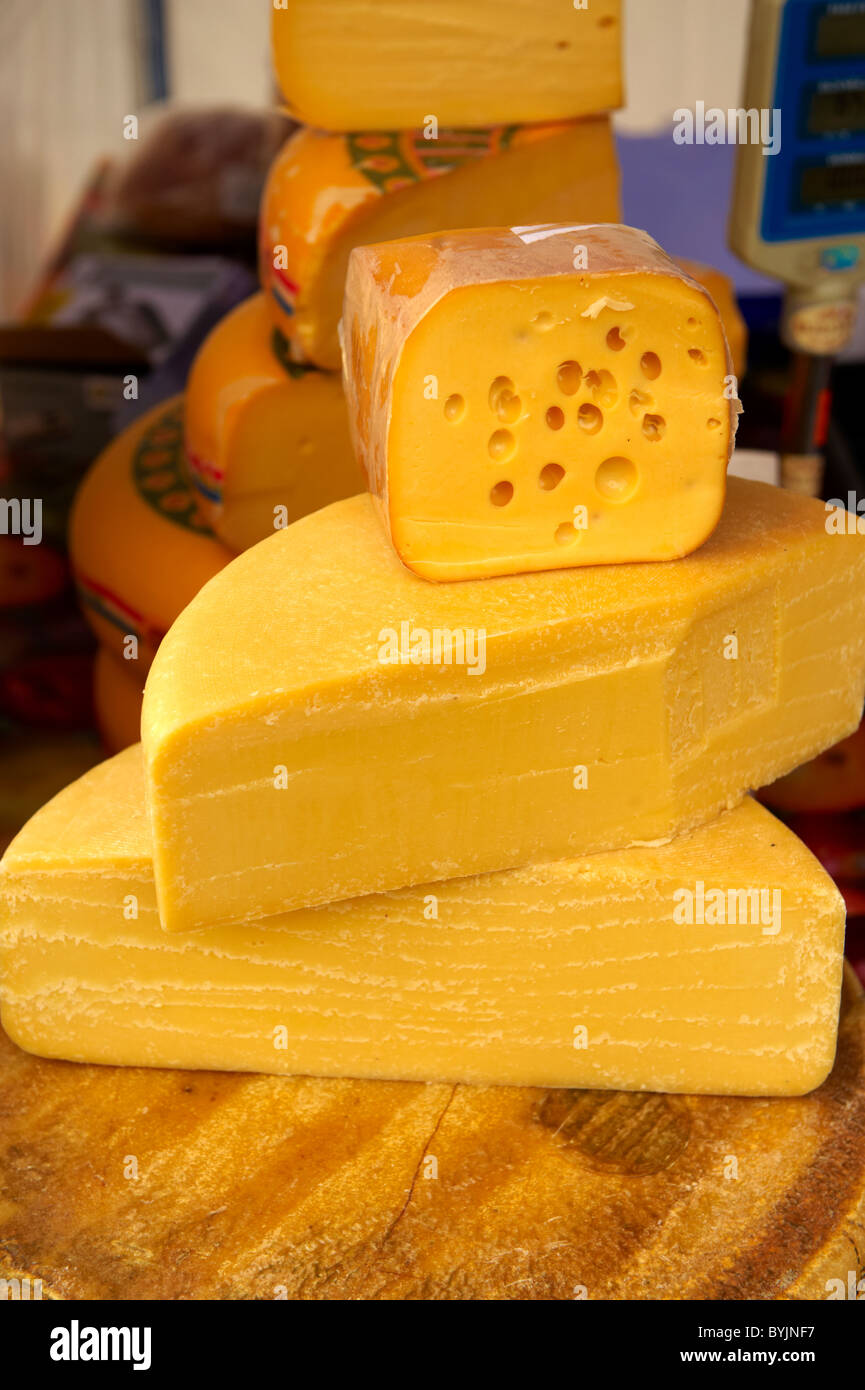 Käse-Marktstand Stockfoto